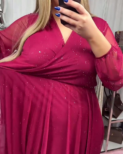 Chic V-Neck Fashion Dress