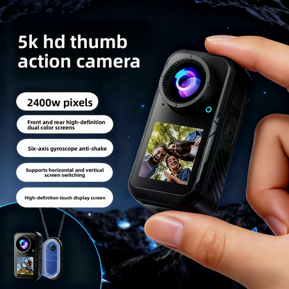 5K HD Anti-Shake Action Camera for Cycling and Vlogging