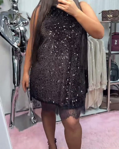 Color Blocked Solid Dress