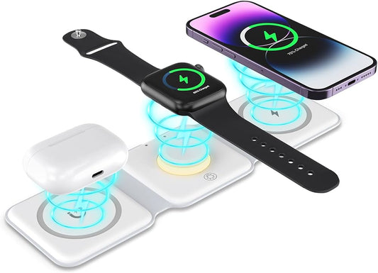 Foldable Wireless Magnetic Charger 3 in 1