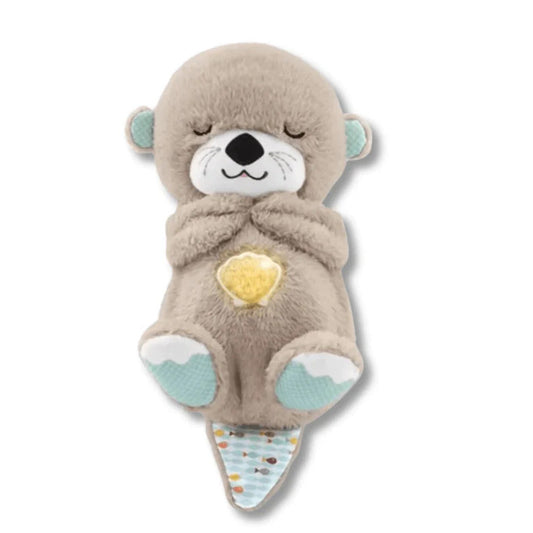 Interactive Plush Toy with Light and Music - Brown Otter