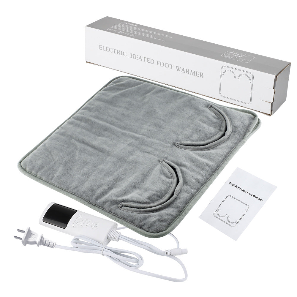 Electric Heating Foot Warmer Pad with Adjustable Temperature and Timer
