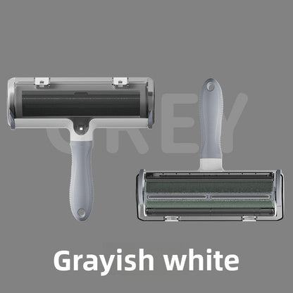 Pet roller-type hair removal brush