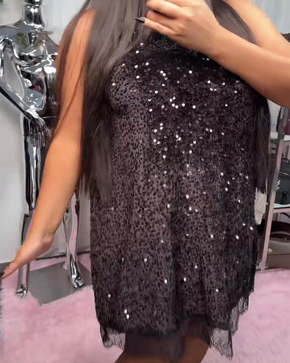 Color Blocked Solid Dress