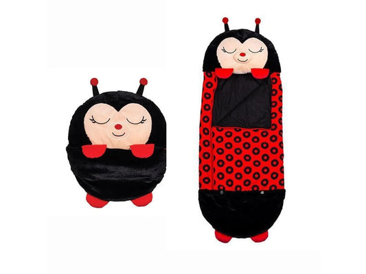 Children's Plush Sleeping Bag - Ladybug